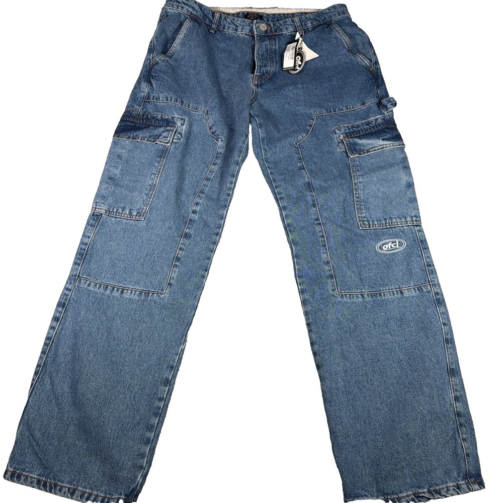 Boohoo Man Skate Relaxed Fit‎ Jeans Mens 36 (FITS 36 X 31) Cargo Carpenter  NEW